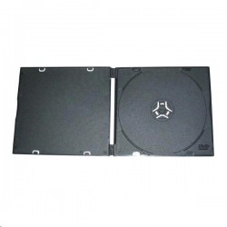Box na CD/1ks slim-tenký černý-měkký plast