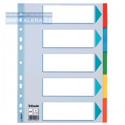 VÝPRODEJ - Rozřaďovač A4 5 listů barevný papír Esselte 100191