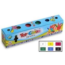 Zboží na objednávku - Prstové barvy Toy color 547 /6barev sada 6x25ml